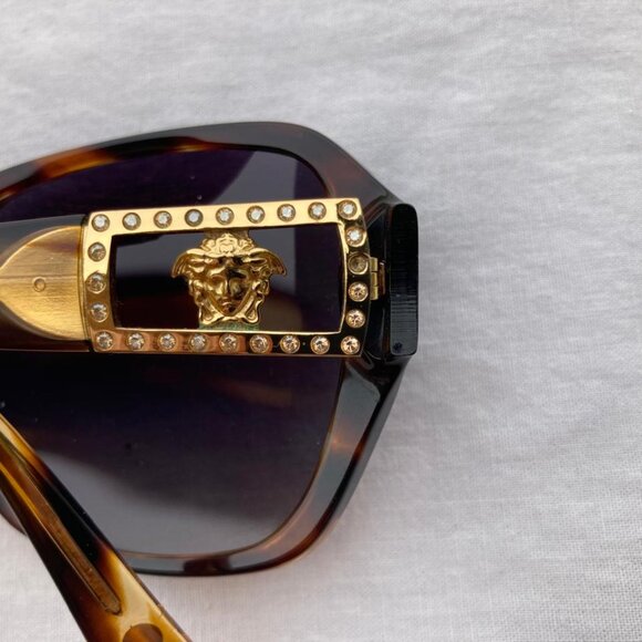 VERSACE Women MOD. 4242-B 5025/13 Tortoise Brown Gems/Brown Sunglasses - Picture 8 of 17